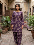 Classic plum printed Co-ord outfit